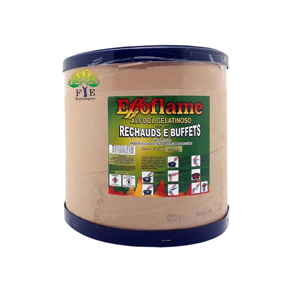 ALCOOL GEL PARA QUEIMA 10 KG BARRICA ECOFLAME